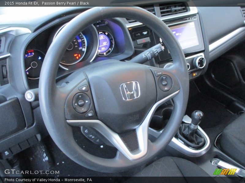 Passion Berry Pearl / Black 2015 Honda Fit EX