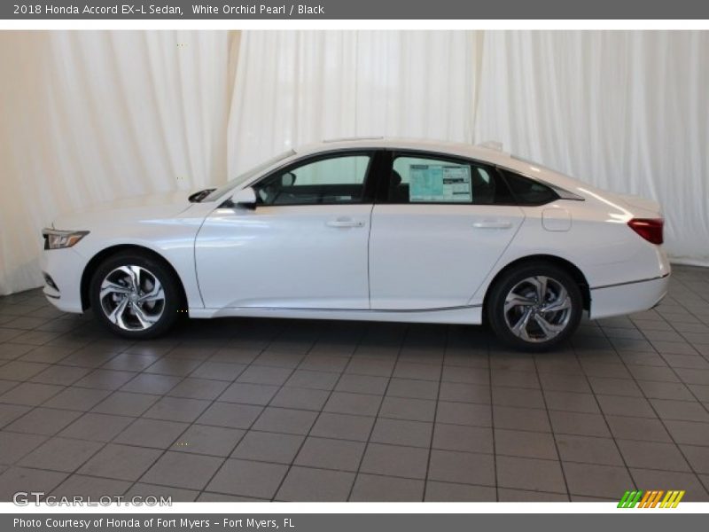 White Orchid Pearl / Black 2018 Honda Accord EX-L Sedan