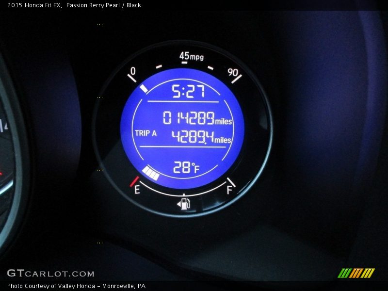 Passion Berry Pearl / Black 2015 Honda Fit EX