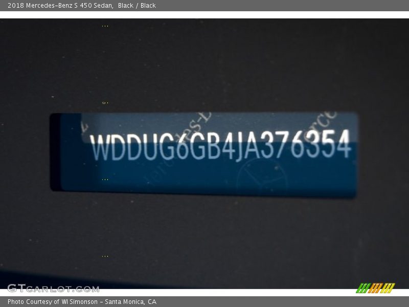 Black / Black 2018 Mercedes-Benz S 450 Sedan