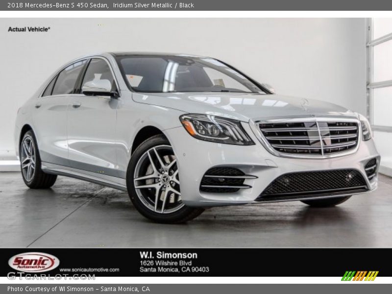 Iridium Silver Metallic / Black 2018 Mercedes-Benz S 450 Sedan