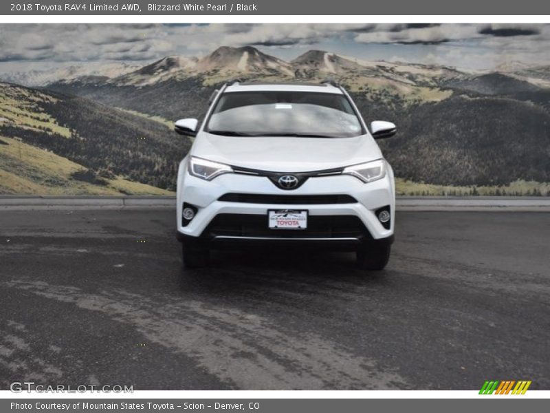 Blizzard White Pearl / Black 2018 Toyota RAV4 Limited AWD