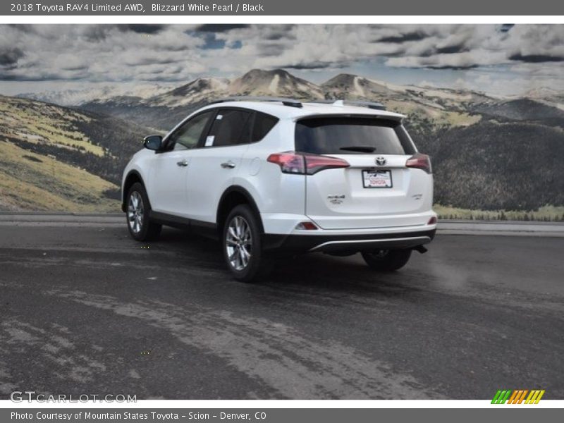 Blizzard White Pearl / Black 2018 Toyota RAV4 Limited AWD