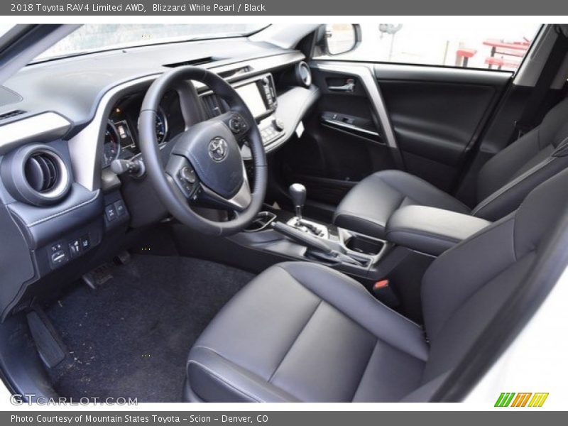 Blizzard White Pearl / Black 2018 Toyota RAV4 Limited AWD