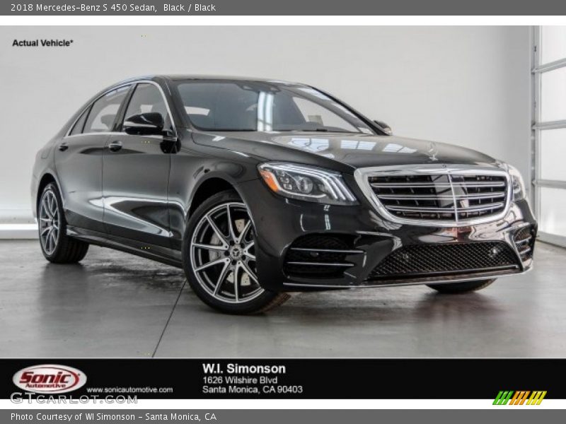 Black / Black 2018 Mercedes-Benz S 450 Sedan