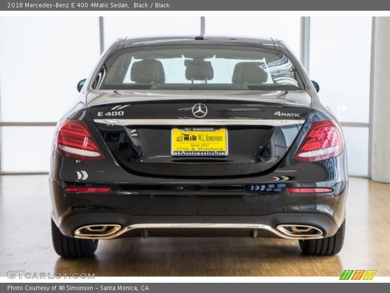 Black / Black 2018 Mercedes-Benz E 400 4Matic Sedan