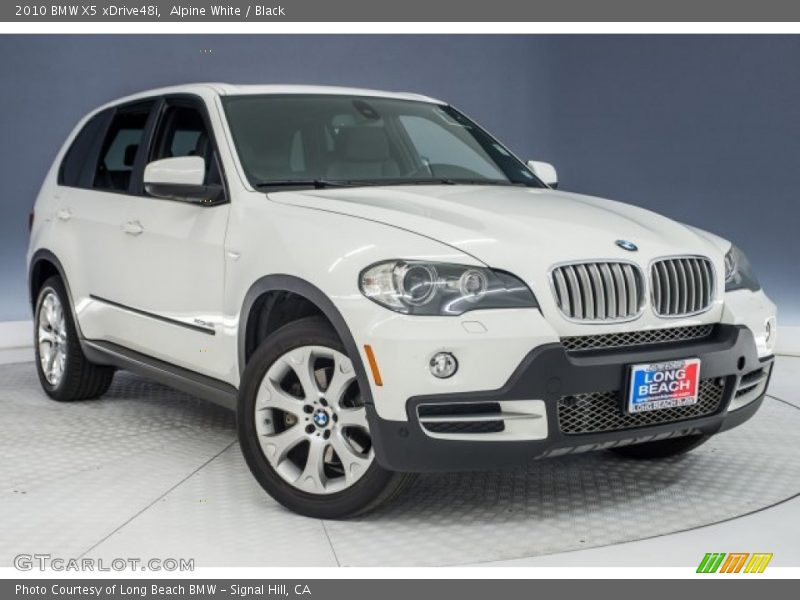 Alpine White / Black 2010 BMW X5 xDrive48i