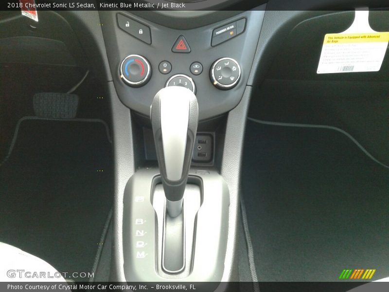 Kinetic Blue Metallic / Jet Black 2018 Chevrolet Sonic LS Sedan