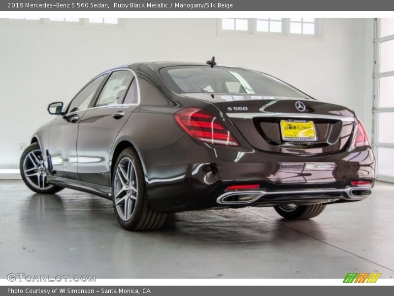 Ruby Black Metallic / Mahogany/Silk Beige 2018 Mercedes-Benz S 560 Sedan