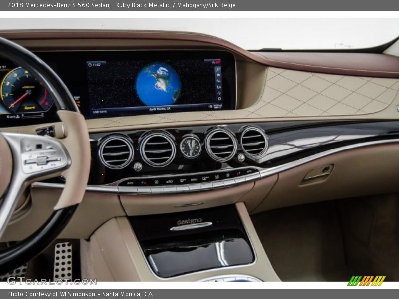 Ruby Black Metallic / Mahogany/Silk Beige 2018 Mercedes-Benz S 560 Sedan