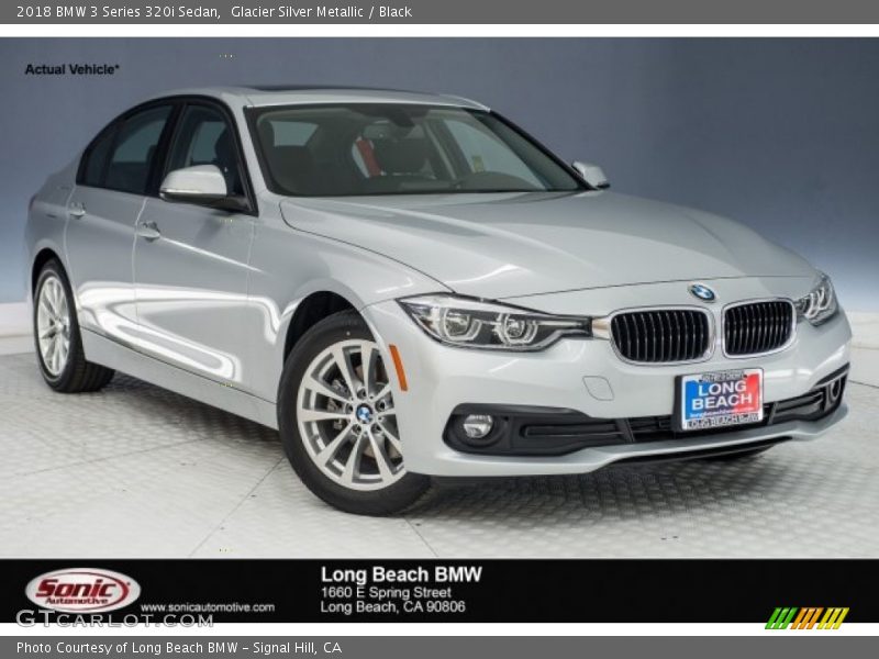 Glacier Silver Metallic / Black 2018 BMW 3 Series 320i Sedan