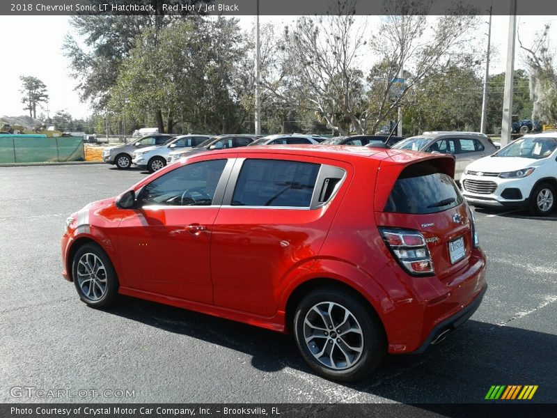 Red Hot / Jet Black 2018 Chevrolet Sonic LT Hatchback