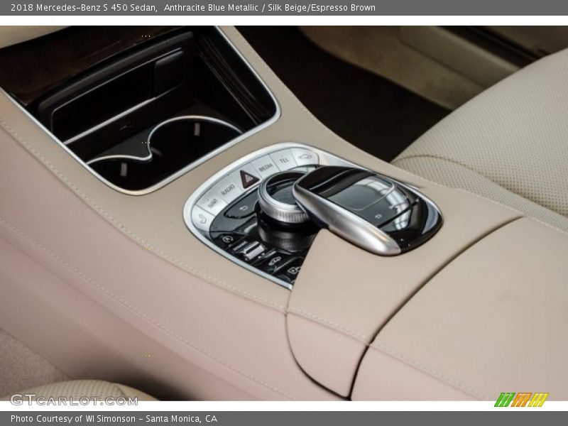 Anthracite Blue Metallic / Silk Beige/Espresso Brown 2018 Mercedes-Benz S 450 Sedan