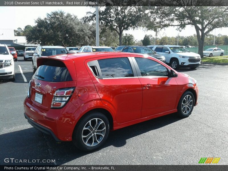 Red Hot / Jet Black 2018 Chevrolet Sonic LT Hatchback