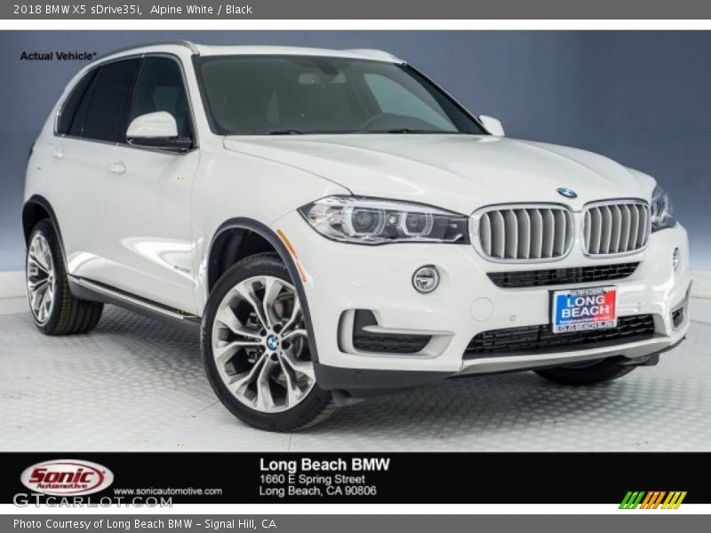 Alpine White / Black 2018 BMW X5 sDrive35i