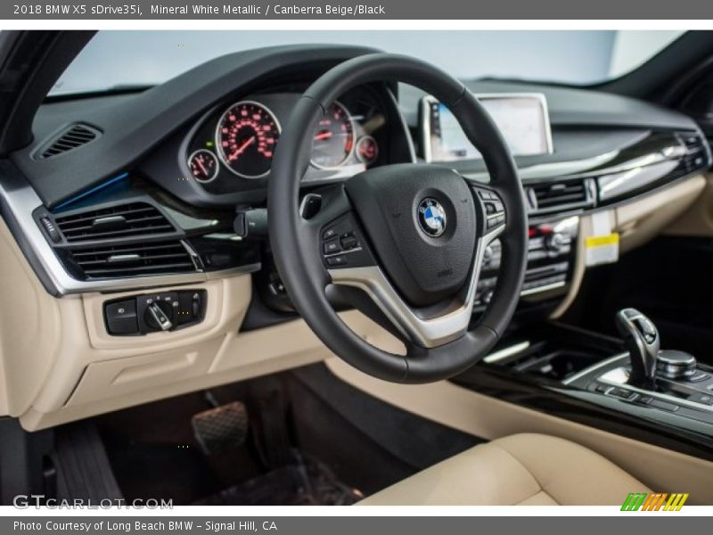 Mineral White Metallic / Canberra Beige/Black 2018 BMW X5 sDrive35i