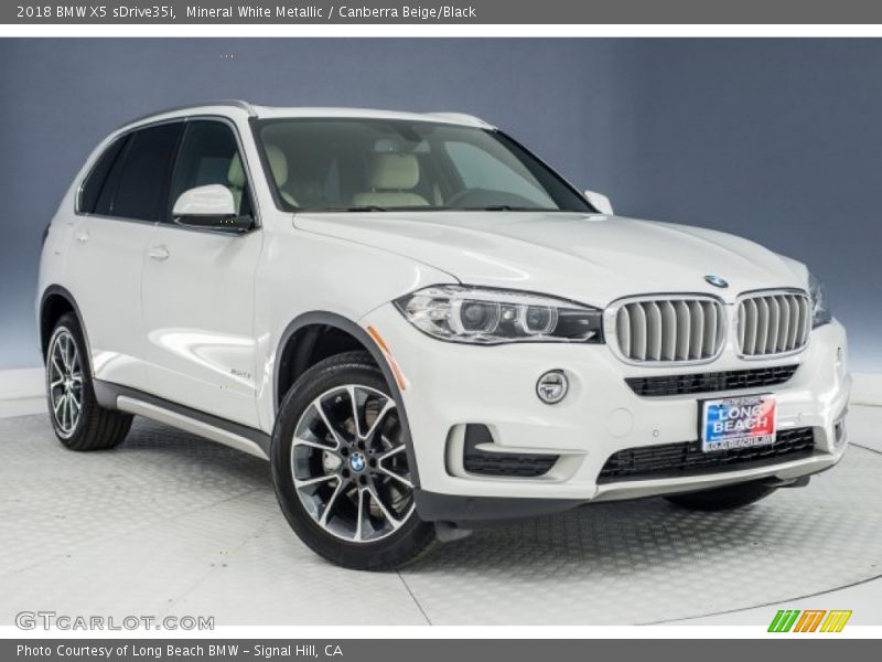 Mineral White Metallic / Canberra Beige/Black 2018 BMW X5 sDrive35i