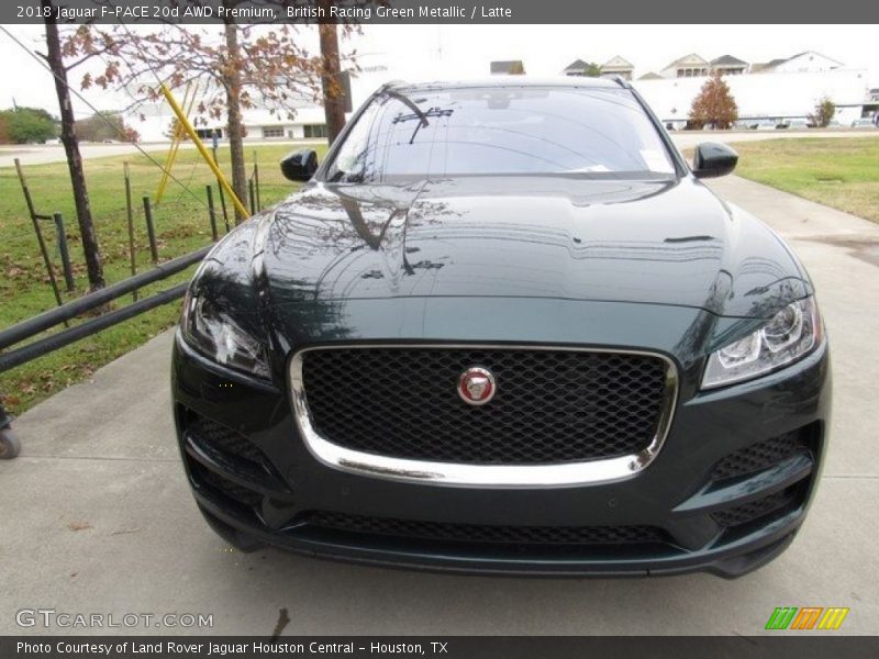 British Racing Green Metallic / Latte 2018 Jaguar F-PACE 20d AWD Premium