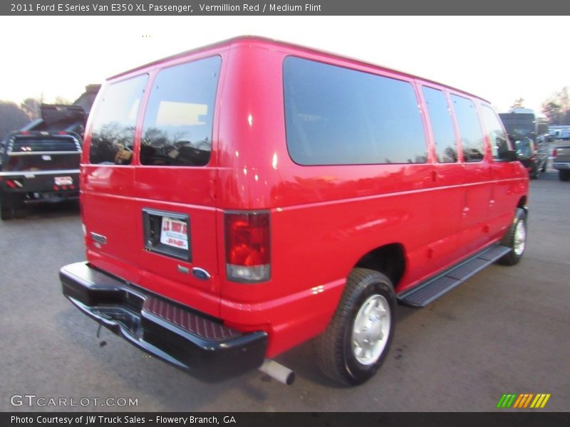 Vermillion Red / Medium Flint 2011 Ford E Series Van E350 XL Passenger