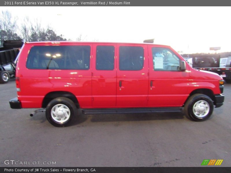 Vermillion Red / Medium Flint 2011 Ford E Series Van E350 XL Passenger