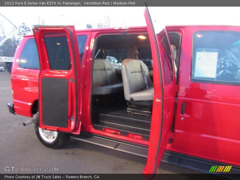 Vermillion Red / Medium Flint 2011 Ford E Series Van E350 XL Passenger