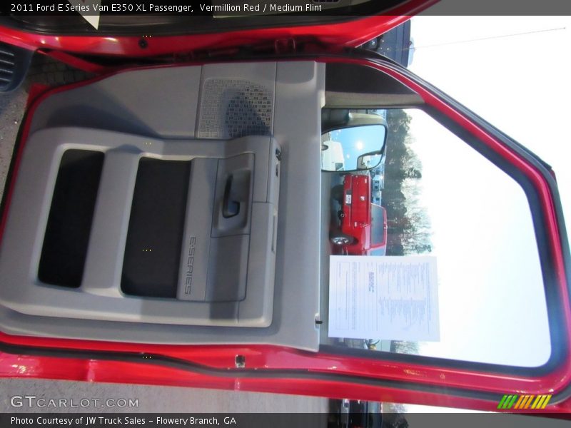 Vermillion Red / Medium Flint 2011 Ford E Series Van E350 XL Passenger