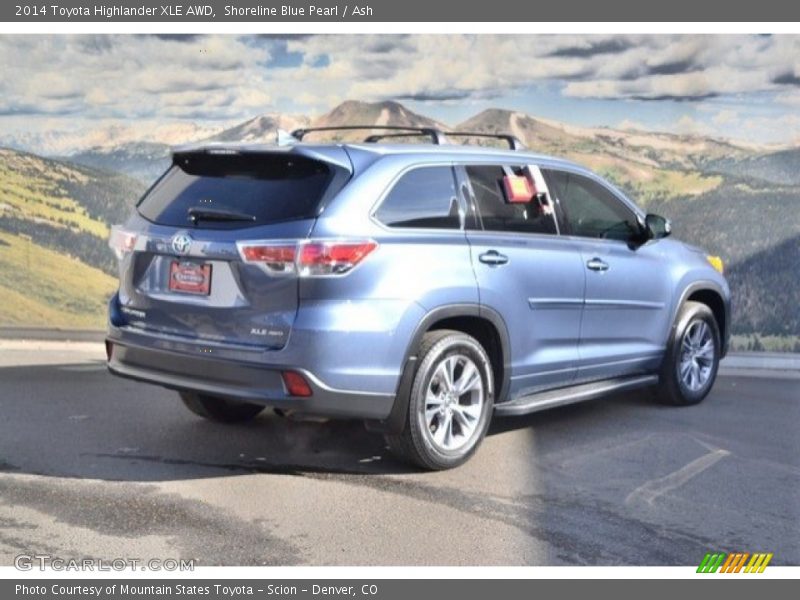 Shoreline Blue Pearl / Ash 2014 Toyota Highlander XLE AWD