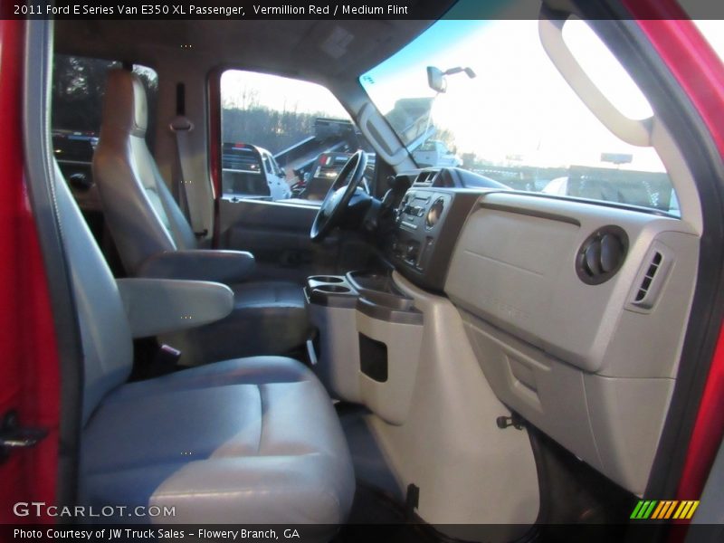 Vermillion Red / Medium Flint 2011 Ford E Series Van E350 XL Passenger
