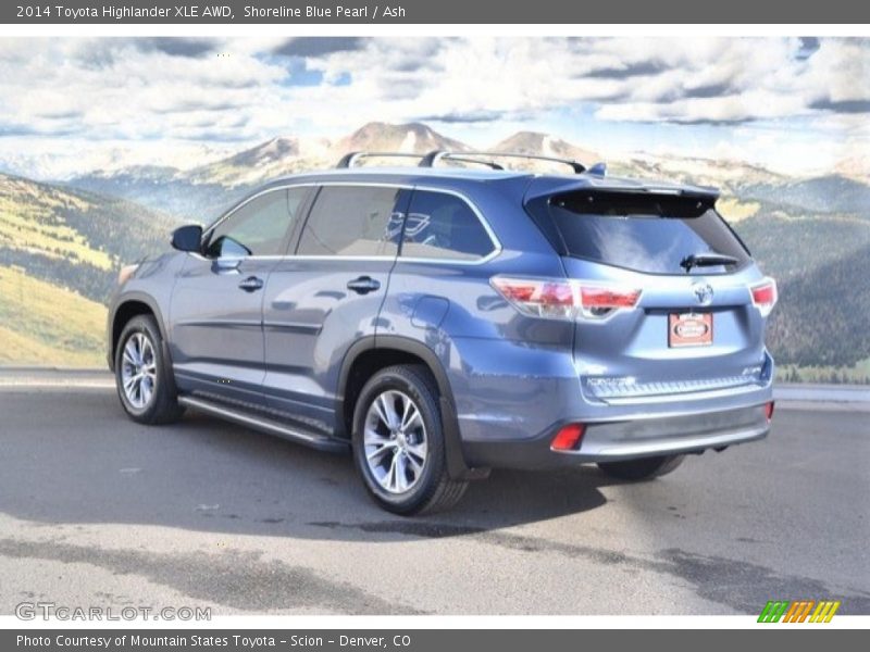 Shoreline Blue Pearl / Ash 2014 Toyota Highlander XLE AWD