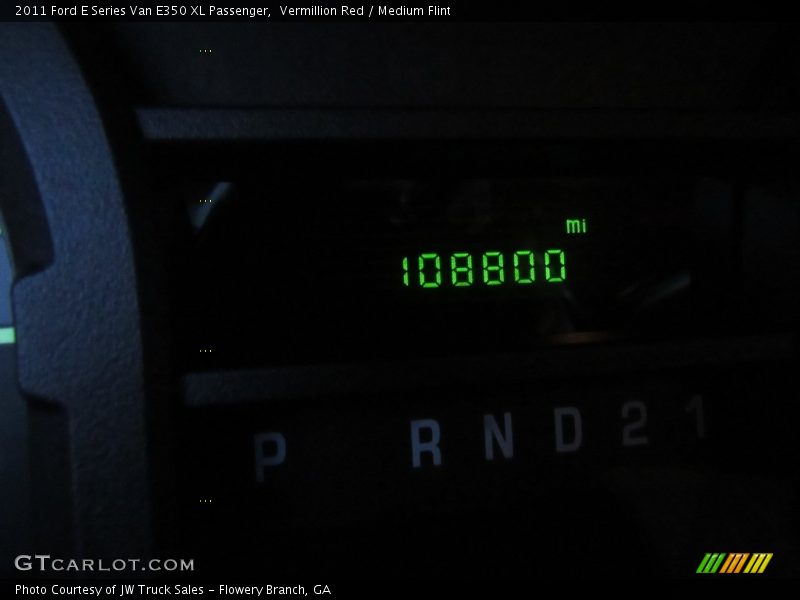 Vermillion Red / Medium Flint 2011 Ford E Series Van E350 XL Passenger