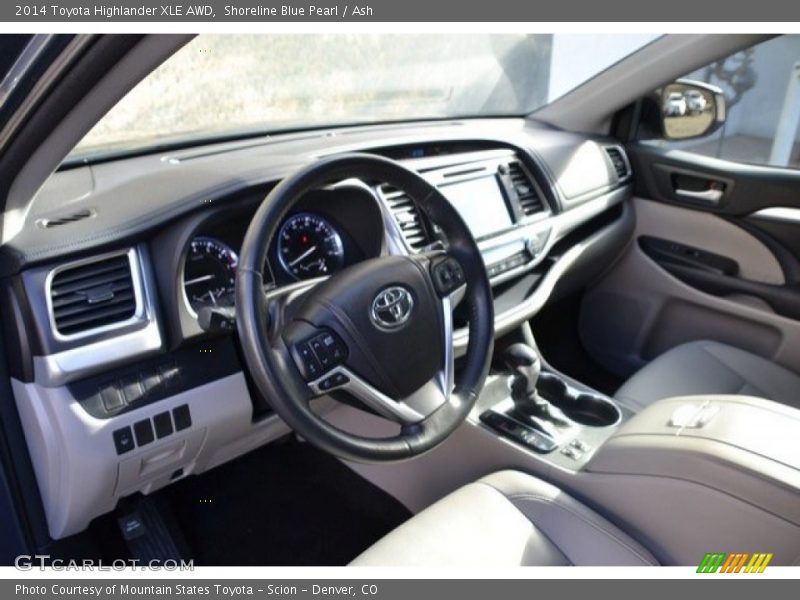 Shoreline Blue Pearl / Ash 2014 Toyota Highlander XLE AWD