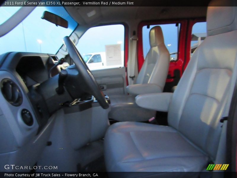 Vermillion Red / Medium Flint 2011 Ford E Series Van E350 XL Passenger