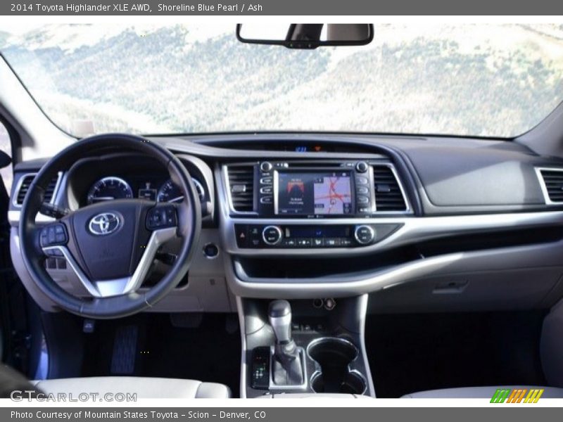 Shoreline Blue Pearl / Ash 2014 Toyota Highlander XLE AWD