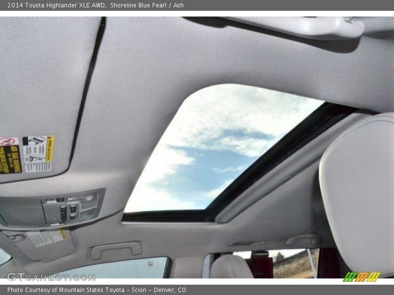 Shoreline Blue Pearl / Ash 2014 Toyota Highlander XLE AWD