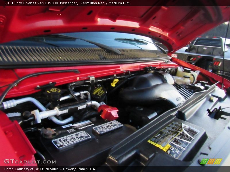 Vermillion Red / Medium Flint 2011 Ford E Series Van E350 XL Passenger