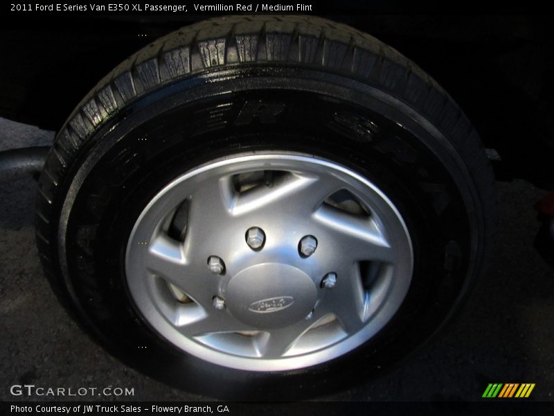 Vermillion Red / Medium Flint 2011 Ford E Series Van E350 XL Passenger