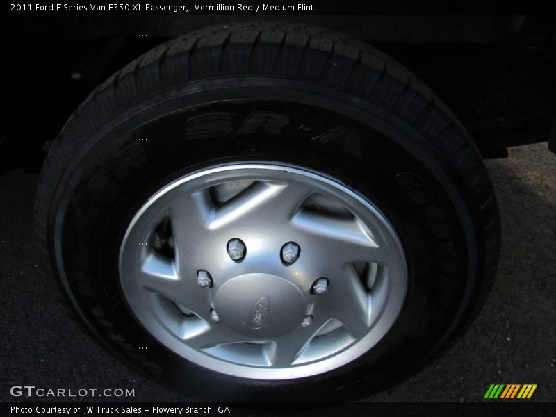 Vermillion Red / Medium Flint 2011 Ford E Series Van E350 XL Passenger