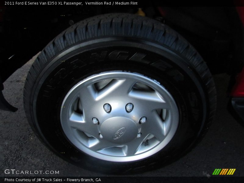 Vermillion Red / Medium Flint 2011 Ford E Series Van E350 XL Passenger