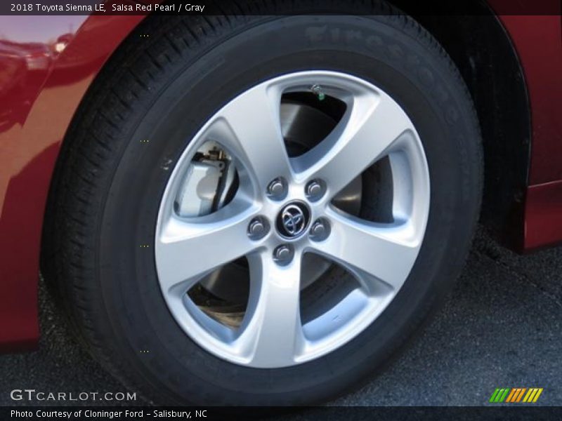 Salsa Red Pearl / Gray 2018 Toyota Sienna LE