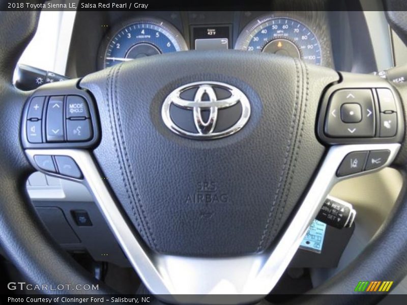 Salsa Red Pearl / Gray 2018 Toyota Sienna LE
