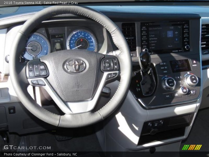 Salsa Red Pearl / Gray 2018 Toyota Sienna XLE