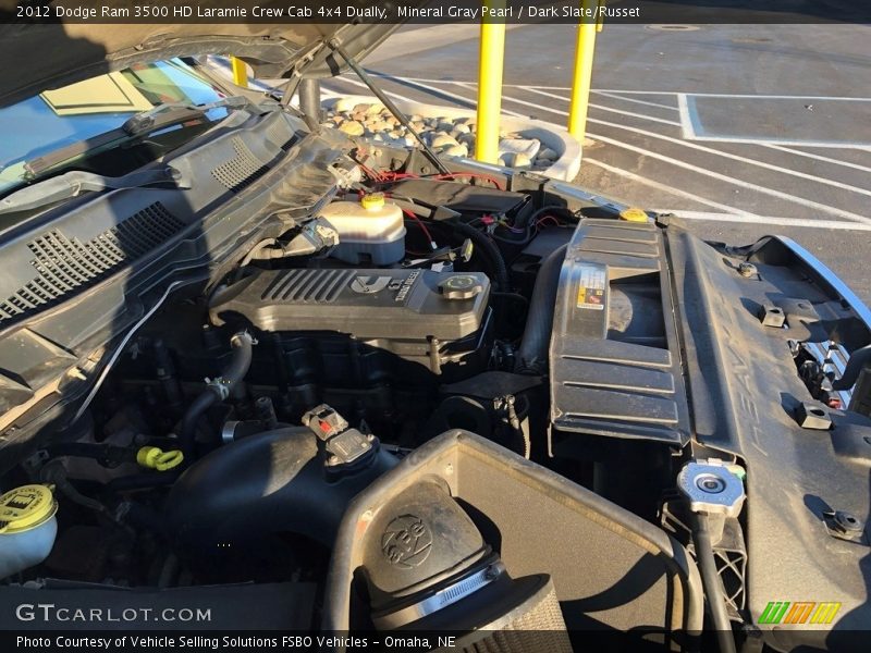 Mineral Gray Pearl / Dark Slate/Russet 2012 Dodge Ram 3500 HD Laramie Crew Cab 4x4 Dually