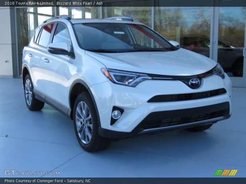 Blizzard White Pearl / Ash 2018 Toyota RAV4 Limited