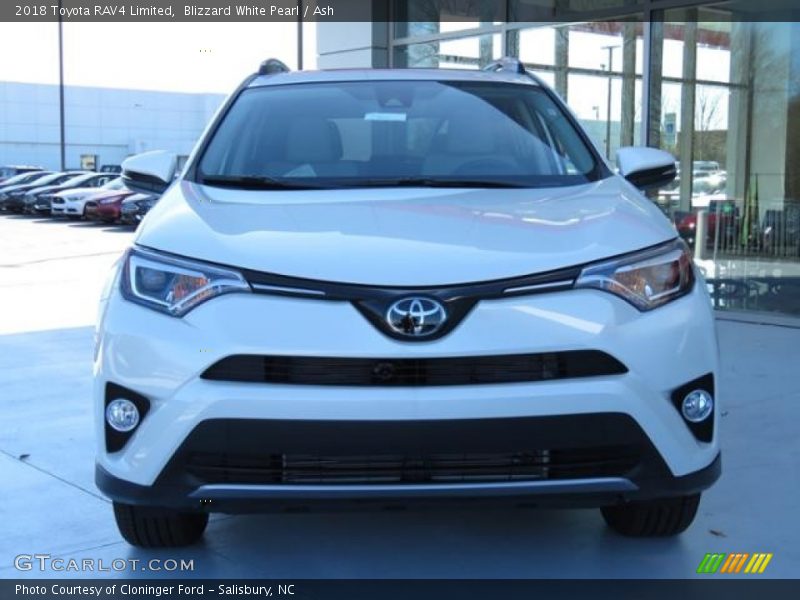 Blizzard White Pearl / Ash 2018 Toyota RAV4 Limited