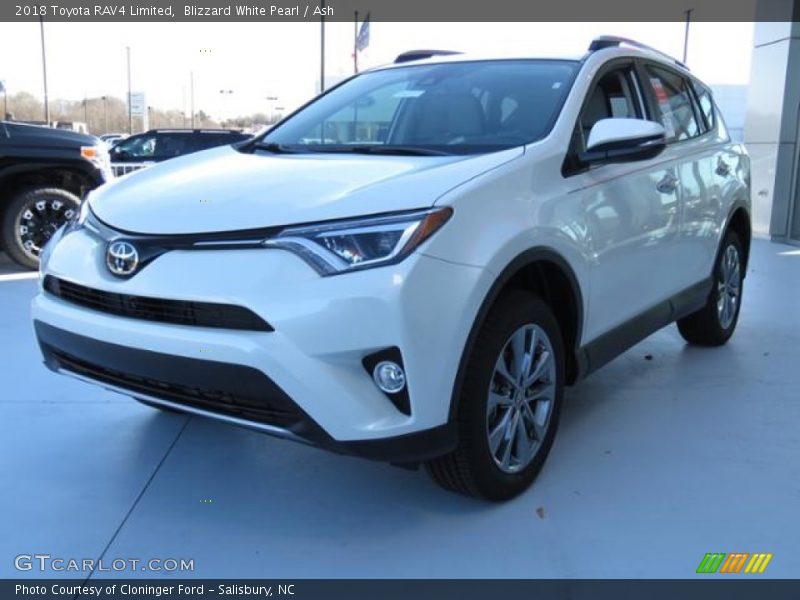 Blizzard White Pearl / Ash 2018 Toyota RAV4 Limited