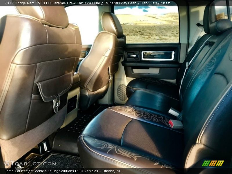Mineral Gray Pearl / Dark Slate/Russet 2012 Dodge Ram 3500 HD Laramie Crew Cab 4x4 Dually