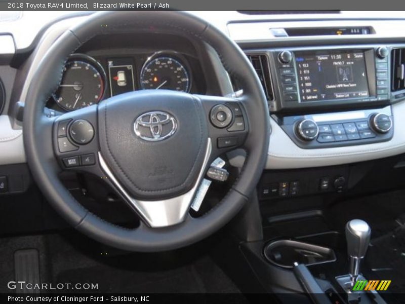 Blizzard White Pearl / Ash 2018 Toyota RAV4 Limited