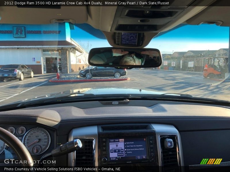 Mineral Gray Pearl / Dark Slate/Russet 2012 Dodge Ram 3500 HD Laramie Crew Cab 4x4 Dually