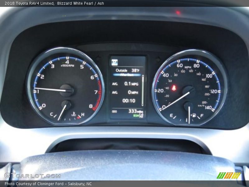 Blizzard White Pearl / Ash 2018 Toyota RAV4 Limited