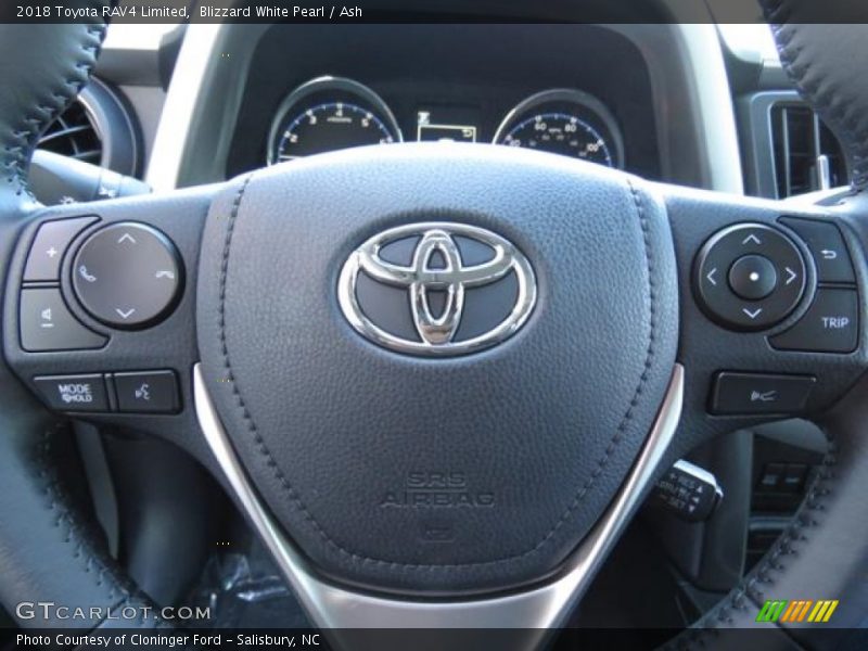 Blizzard White Pearl / Ash 2018 Toyota RAV4 Limited